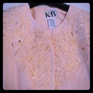 Pink 2 piece skirt suit